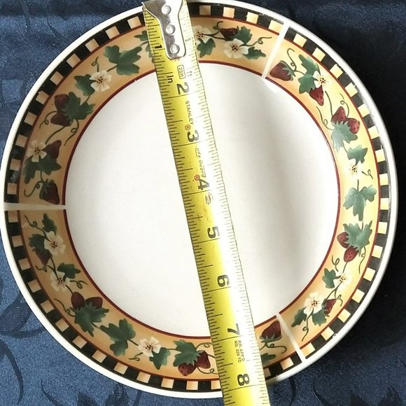 BOWL Stoneware Majesticware Sakura Summer Strawberry 8" 1999 Replacement DIshes - Picture 3 of 3